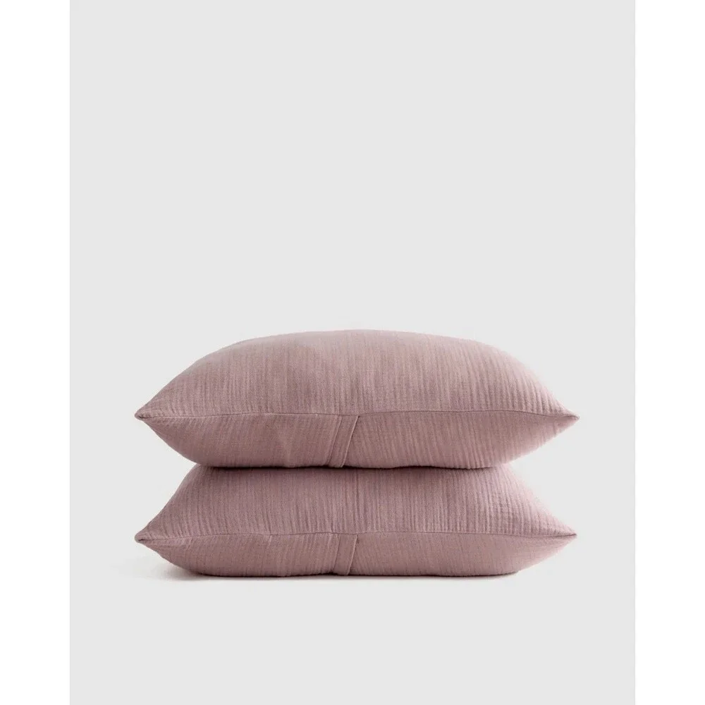 Quince Organic Cotton Airy Gauze Sham Set King Fig 2 Piece Shams New $49.90